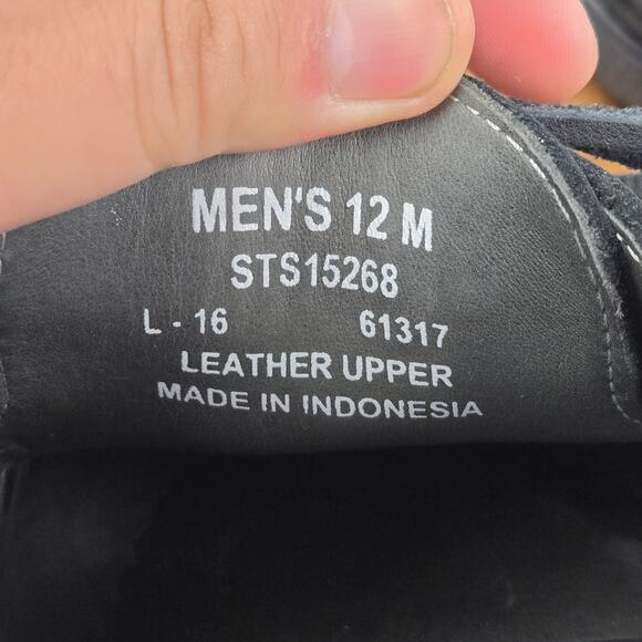 Sperry Top Sider Mens 12M Gold Cup Black Leather 2-Eye Casual Daily Boat Shoe - Picture 12 of 12